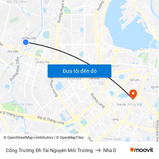 Cổng Trường Đh Tài Nguyên Môi Trường to Nhà D map