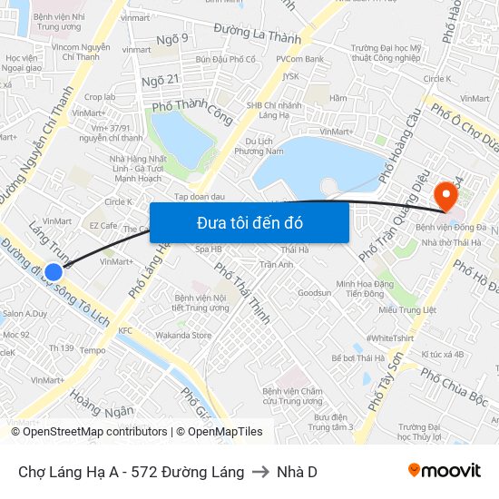 Chợ Láng Hạ A - 572 Đường Láng to Nhà D map