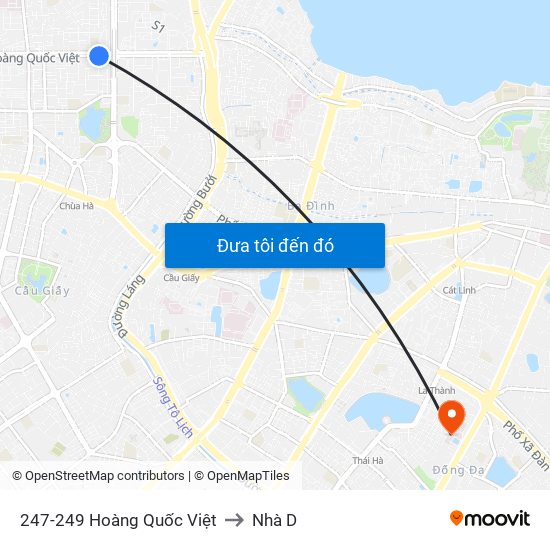 247-249 Hoàng Quốc Việt to Nhà D map