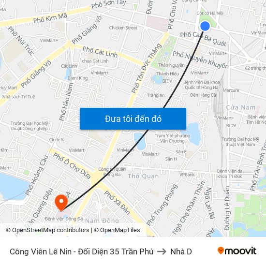 Công Viên Lê Nin - Đối Diện 35 Trần Phú to Nhà D map