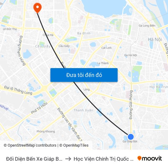 Đối Diện Bến Xe Giáp Bát - Giải Phóng to Học Viện Chính Trị Quốc Gia Hồ Chí Minh map