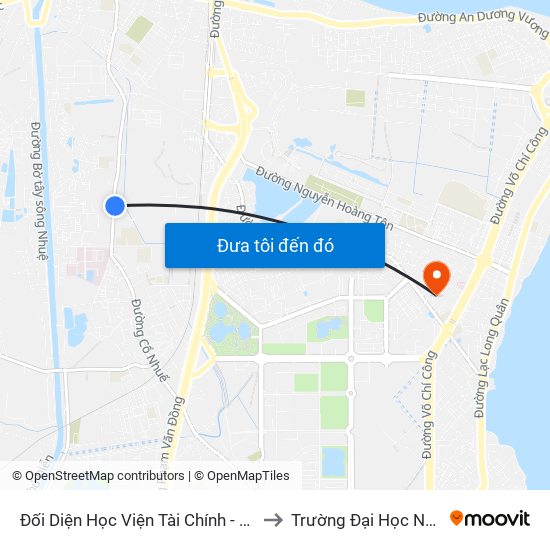 Đối Diện Học Viện Tài Chính - Đường Đức Thắng to Trường Đại Học Nội Vụ Hà Nội map