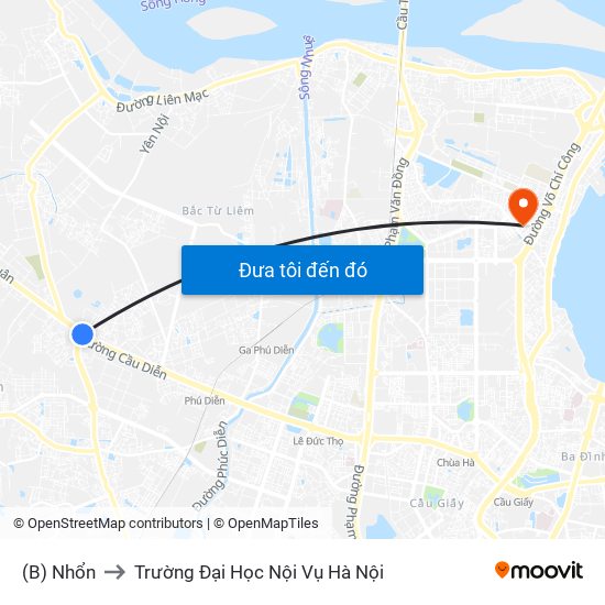 (B) Nhổn to Trường Đại Học Nội Vụ Hà Nội map