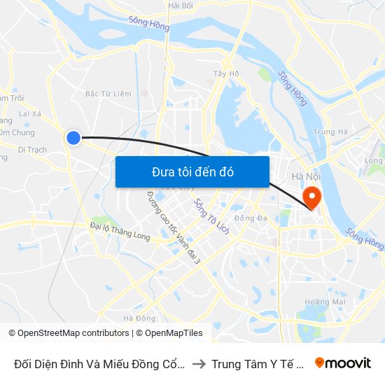 Đối Diện Đình Và Miếu Đồng Cổ (Thôn Nguyên Xá) - Đường 32 to Trung Tâm Y Tế Quận Hai Bà Trưng map