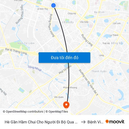 2b Phạm Văn Đồng to Bệnh Viện Quân Y 103 map