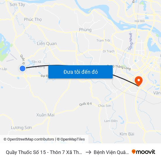 Quầy Thuốc Số 15 - Thôn 7 Xã Thạch Hòa - Ql21 to Bệnh Viện Quân Y 103 map