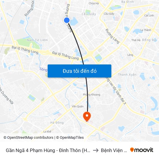 Gần Ngã 4 Phạm Hùng - Đình Thôn (Hướng Đi Khuất Duy Tiến)-Cột Sau to Bệnh Viện Quân Y 103 map