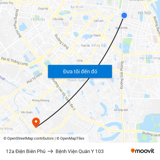 12a Điện Biên Phủ to Bệnh Viện Quân Y 103 map