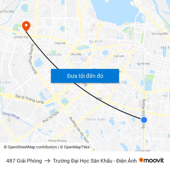 487 Giải Phóng to Trường Đại Học Sân Khấu - Điện Ảnh map