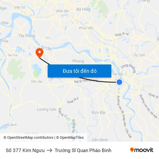 Số 377 Kim Ngưu to Trường Sĩ Quan Pháo Binh map