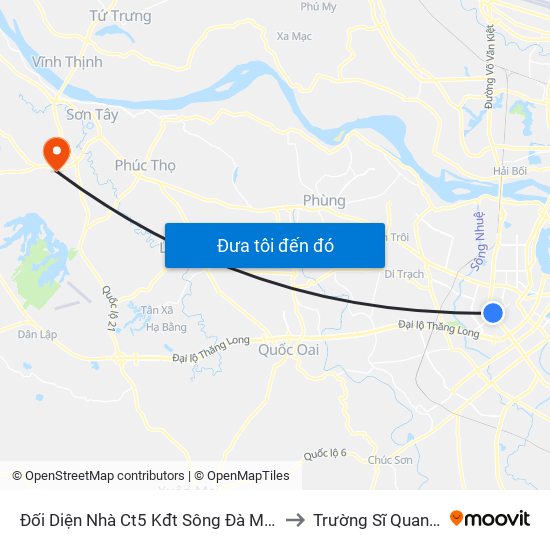 Đối Diện Nhà Ct5 Kđt Sông Đà Mỹ Đình - Phạm Hùng to Trường Sĩ Quan Pháo Binh map