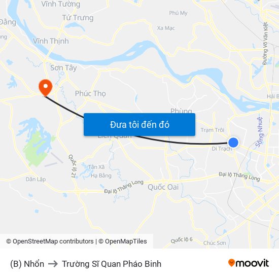 (B) Nhổn to Trường Sĩ Quan Pháo Binh map