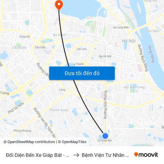 Đối Diện Bến Xe Giáp Bát - Giải Phóng to Bệnh Viện Tư Nhân Medlatec map