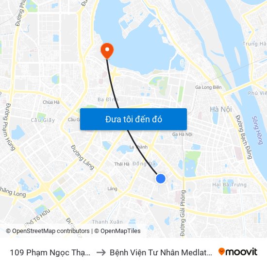 109 Phạm Ngọc Thạch to Bệnh Viện Tư Nhân Medlatec map