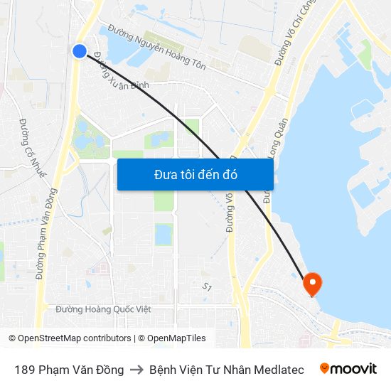 189 Phạm Văn Đồng to Bệnh Viện Tư Nhân Medlatec map