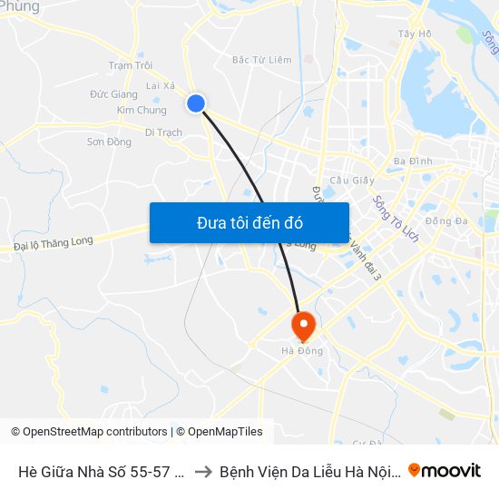 Hè Giữa Nhà Số 55-57 Phố Nhổn to Bệnh Viện Da Liễu Hà Nội (Cơ Sở 2) map