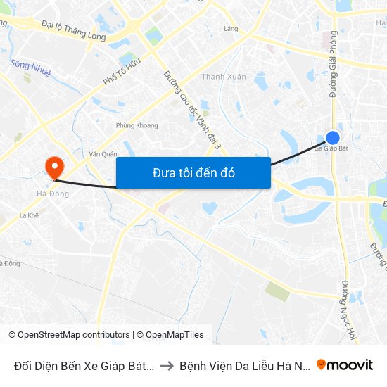 Đối Diện Bến Xe Giáp Bát - Giải Phóng to Bệnh Viện Da Liễu Hà Nội (Cơ Sở 2) map