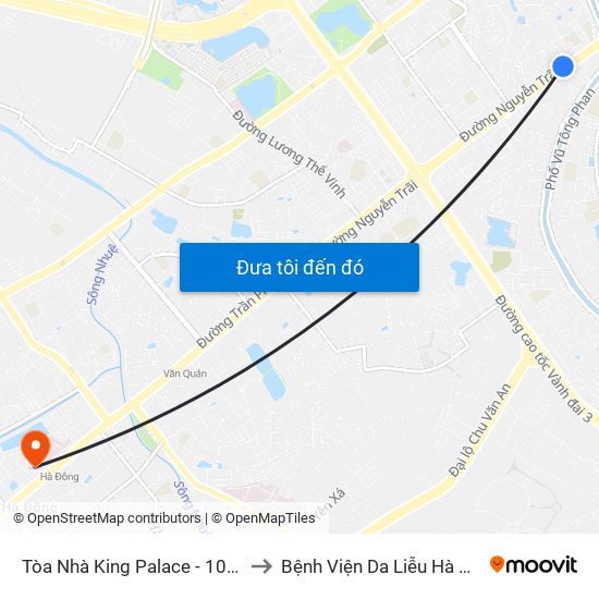 Tòa Nhà King Palace - 108 Nguyễn Trãi to Bệnh Viện Da Liễu Hà Nội (Cơ Sở 2) map