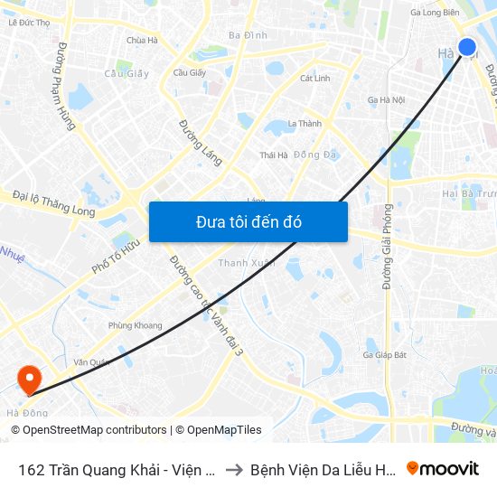 162 Trần Quang Khải - Viện Quy Hoạch Thủy Lợi to Bệnh Viện Da Liễu Hà Nội (Cơ Sở 2) map