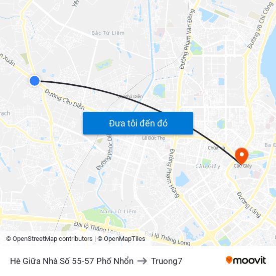 Hè Giữa Nhà Số 55-57 Phố Nhổn to Truong7 map