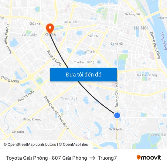 Toyota Giải Phóng - 807 Giải Phóng to Truong7 map