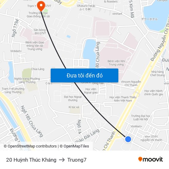 20 Huỳnh Thúc Kháng to Truong7 map