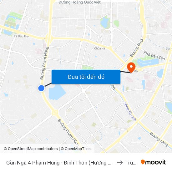 Gần Ngã 4 Phạm Hùng - Đình Thôn (Hướng Đi Khuất Duy Tiến)-Cột Sau to Truong7 map