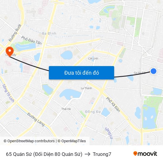 65 Quán Sứ (Đối Diện 80 Quán Sứ) to Truong7 map