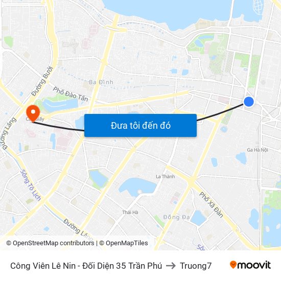 Công Viên Lê Nin - Đối Diện 35 Trần Phú to Truong7 map