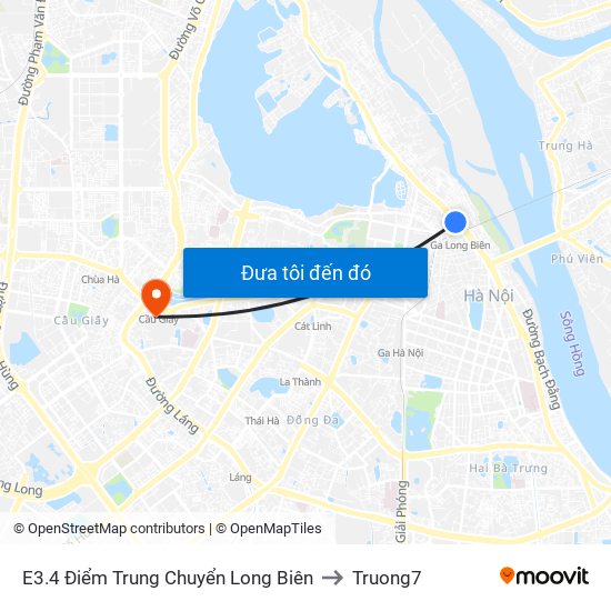 E3.4 Điểm Trung Chuyển Long Biên to Truong7 map