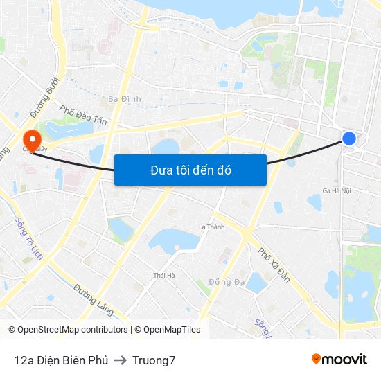 12a Điện Biên Phủ to Truong7 map