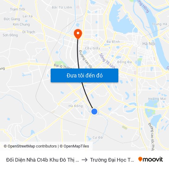 Đối Diện Nhà Ct4b Khu Đô Thị Xa La - Phúc La to Trường Đại Học Thương Mại map