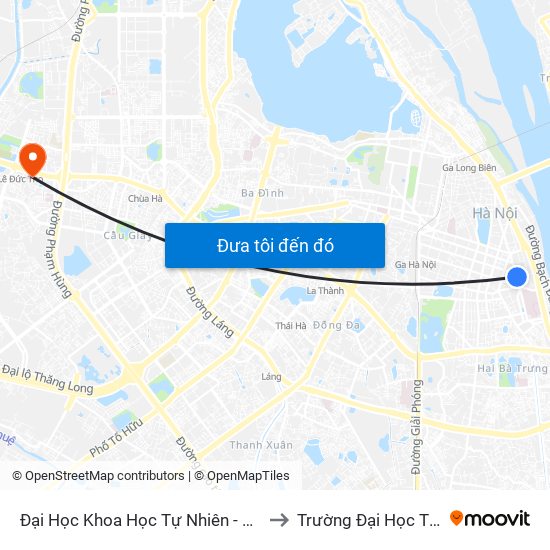 Đại Học Khoa Học Tự Nhiên - 19 Lê Thánh Tông to Trường Đại Học Thương Mại map