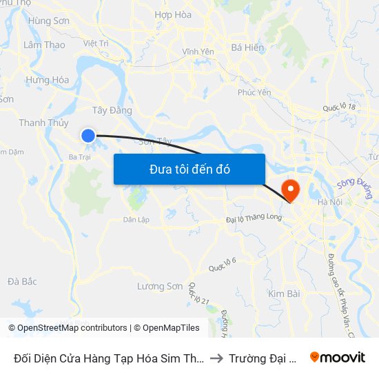 Đối Diện Cửa Hàng Tạp Hóa Sim Thẻ Dung Trang, Cẩm Tân, Xã Cẩm Lĩnh to Trường Đại Học Thương Mại map