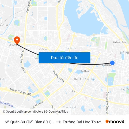 65 Quán Sứ (Đối Diện 80 Quán Sứ) to Trường Đại Học Thương Mại map