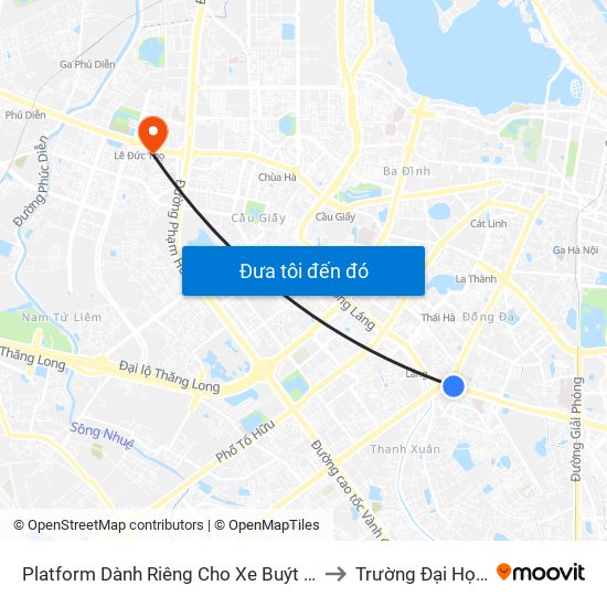 Platform Dành Riêng Cho Xe Buýt Trước Nhà 604 Trường Chinh to Trường Đại Học Thương Mại map