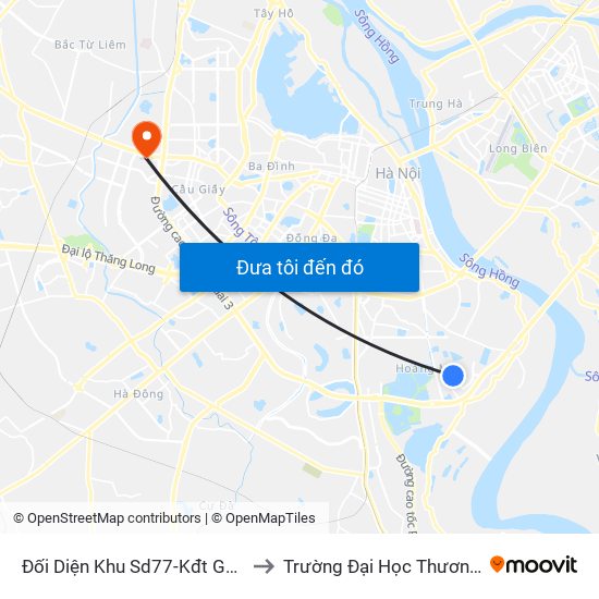 Đối Diện Khu Sd77-Kđt Gamuda to Trường Đại Học Thương Mại map