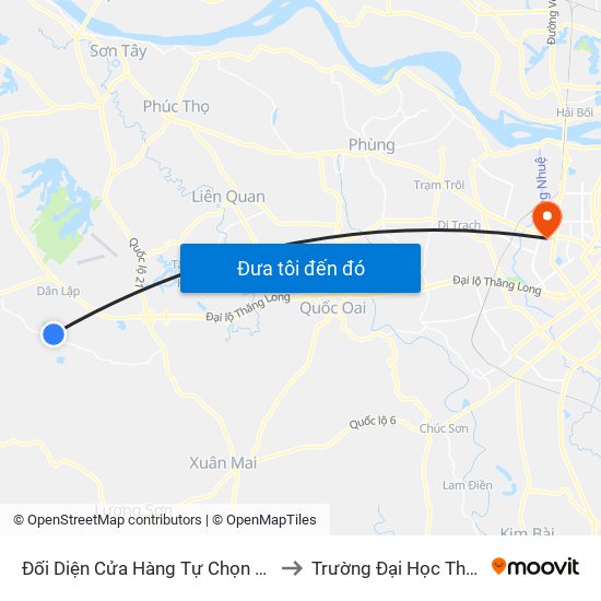 Đối Diện Cửa Hàng Tự Chọn Quỳnh Lương to Trường Đại Học Thương Mại map