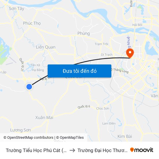 Trường Tiểu Học Phú Cát (Vai Réo) to Trường Đại Học Thương Mại map