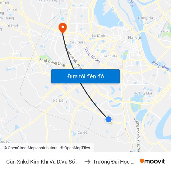 Gần Xnkd Kim Khí Và D.Vụ Số 3 - Phan Trọng Tuệ to Trường Đại Học Thương Mại map