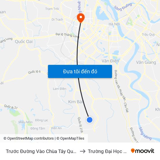 Trước Đường Vào Chùa Tây Quế Sơn Khoảng 50m to Trường Đại Học Thương Mại map