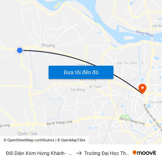 Đối Diện Xóm Hưng Khánh - Thôn Yên Dục to Trường Đại Học Thương Mại map