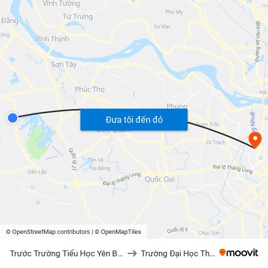 Trước Trường Tiểu Học Yên Bài Khu C, Đt87 to Trường Đại Học Thương Mại map