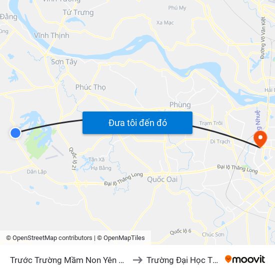 Trước Trường Mầm Non Yên Bài A 40m, Đt87 to Trường Đại Học Thương Mại map