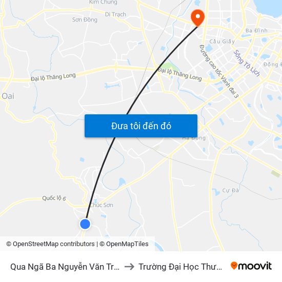 Qua Ngã Ba Nguyễn Văn Trỗi 100m to Trường Đại Học Thương Mại map