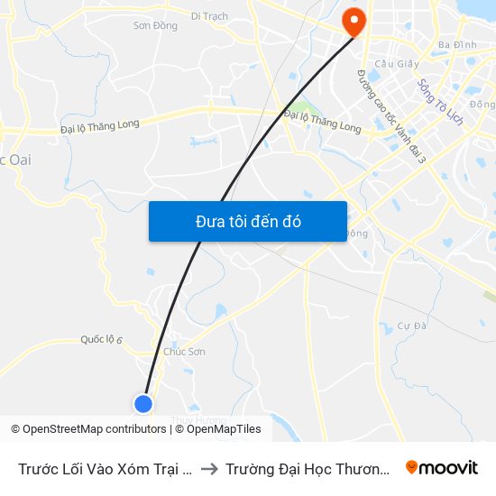 Trước Lối Vào Xóm Trại 50m to Trường Đại Học Thương Mại map