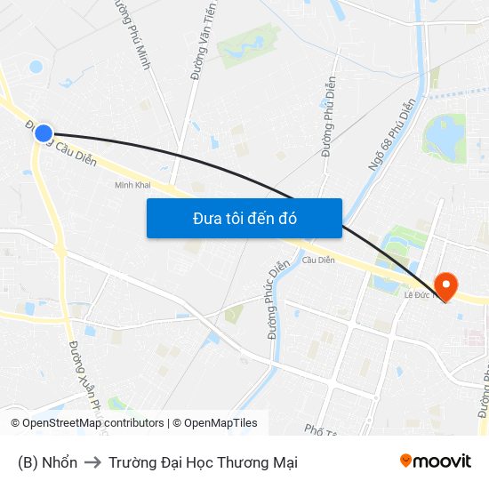 (B) Nhổn to Trường Đại Học Thương Mại map