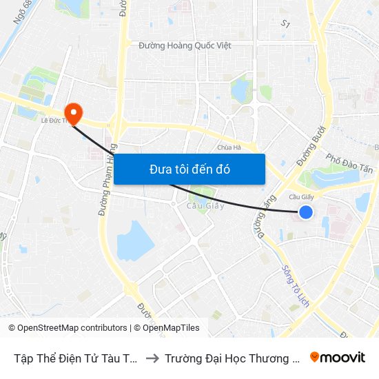 Tập Thể Điện Tử Tàu Thủy to Trường Đại Học Thương Mại map