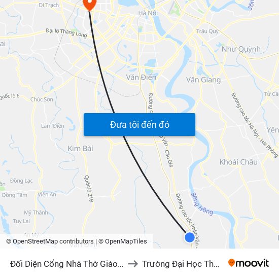 Đối Diện Cổng Nhà Thờ Giáo Sứ Phú Mỹ to Trường Đại Học Thương Mại map