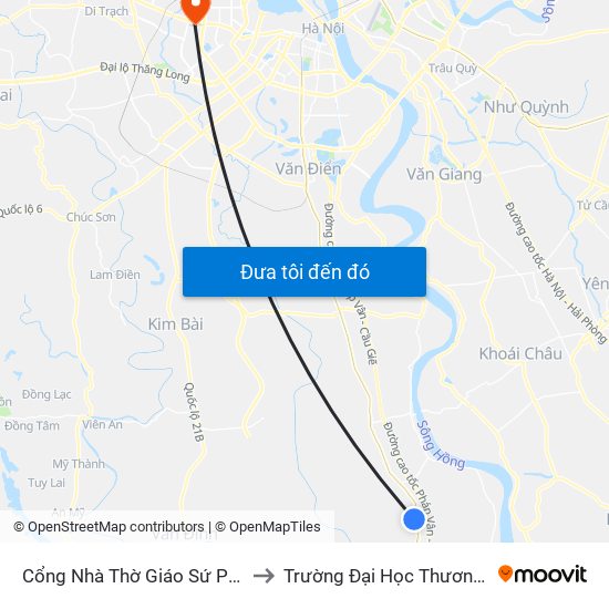 Cổng Nhà Thờ Giáo Sứ Phú Mỹ to Trường Đại Học Thương Mại map